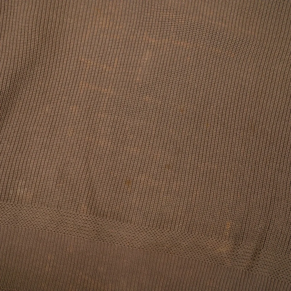 Vintage‎ Eddie Bauer Sweater Mens Large Brown 1980s Button Up 1/4